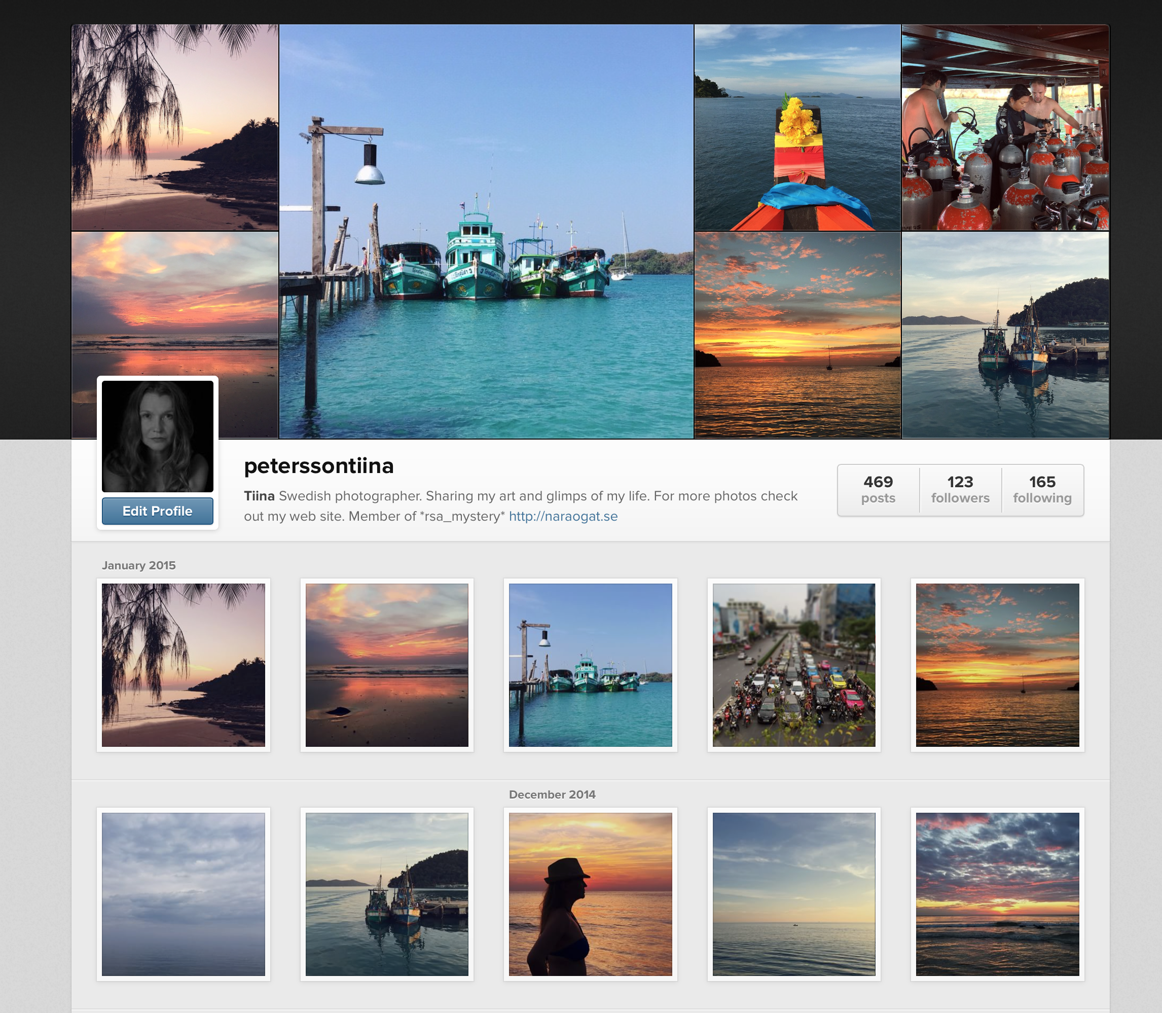 Follow me on Instagram @peterssontiina